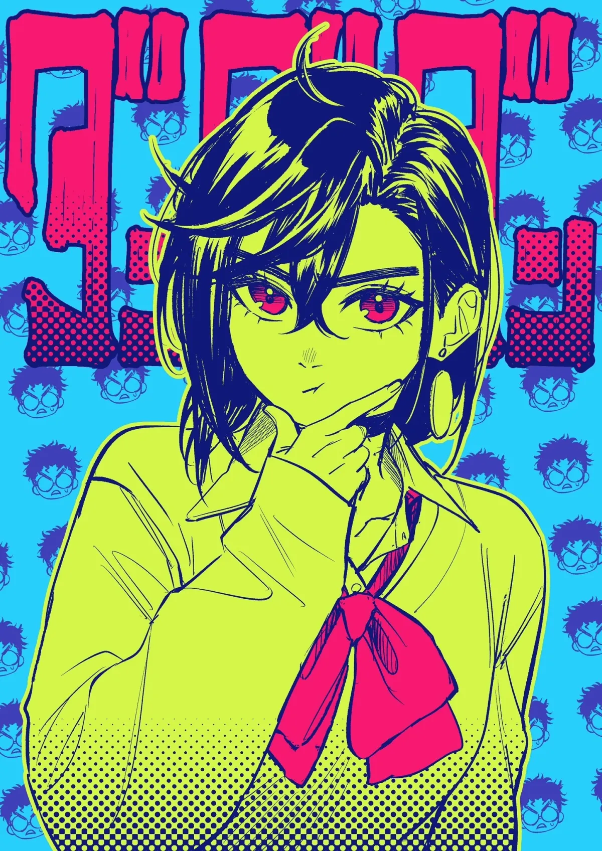 Ayase Momo Dandadan Female, Black Hair, Red Eyes, Choker #115