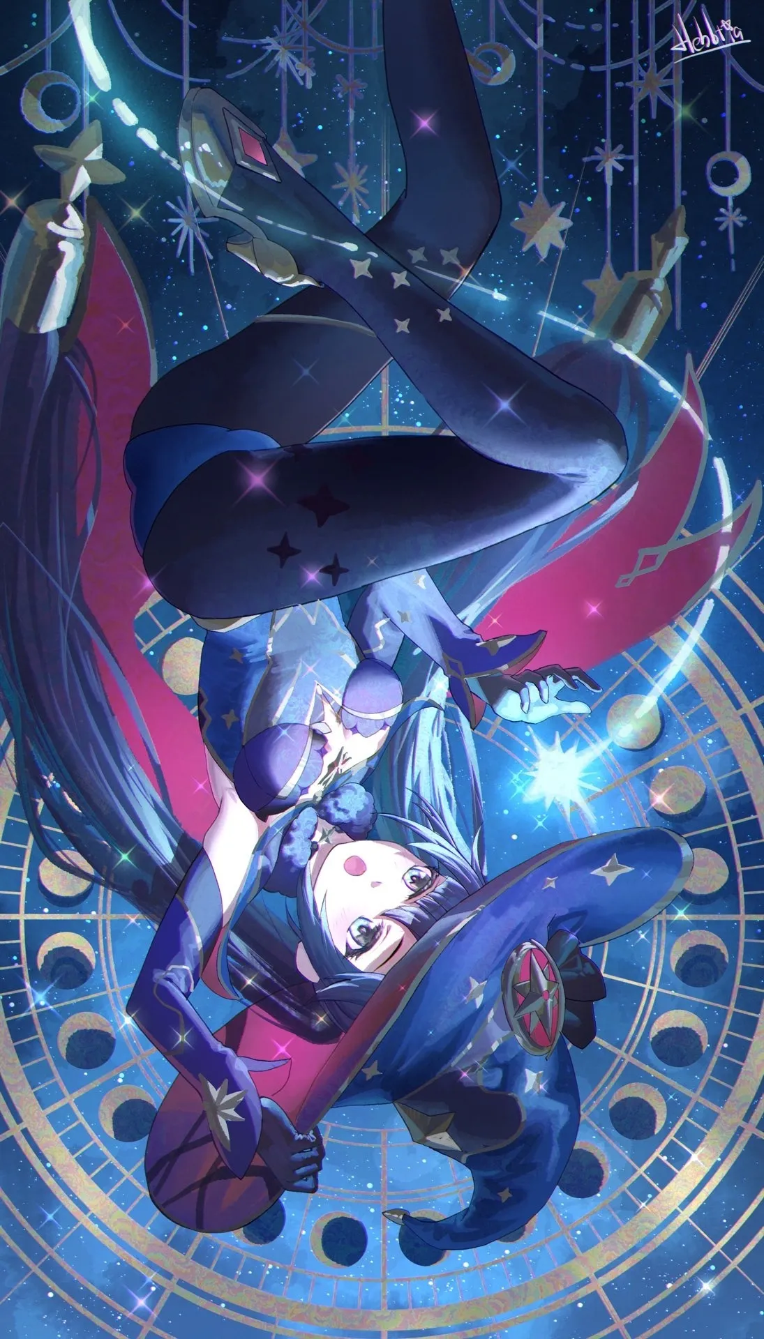 Mona Megistus Genshin Impact Twin Tails Wallpaper by hebbtia #124