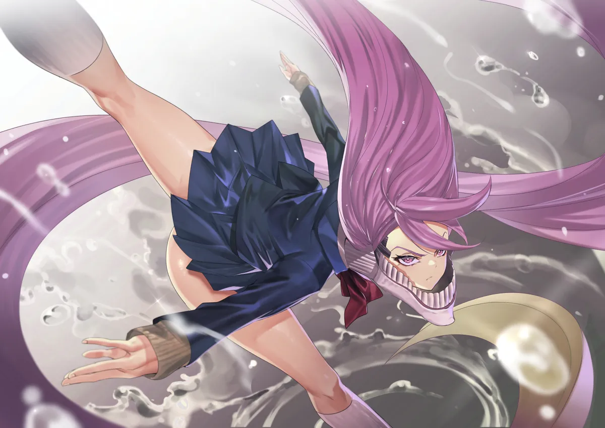 Shiratori Aira Dandadan Anime Wallpaper Glaring Skull Mask Transformation by khanshin #132