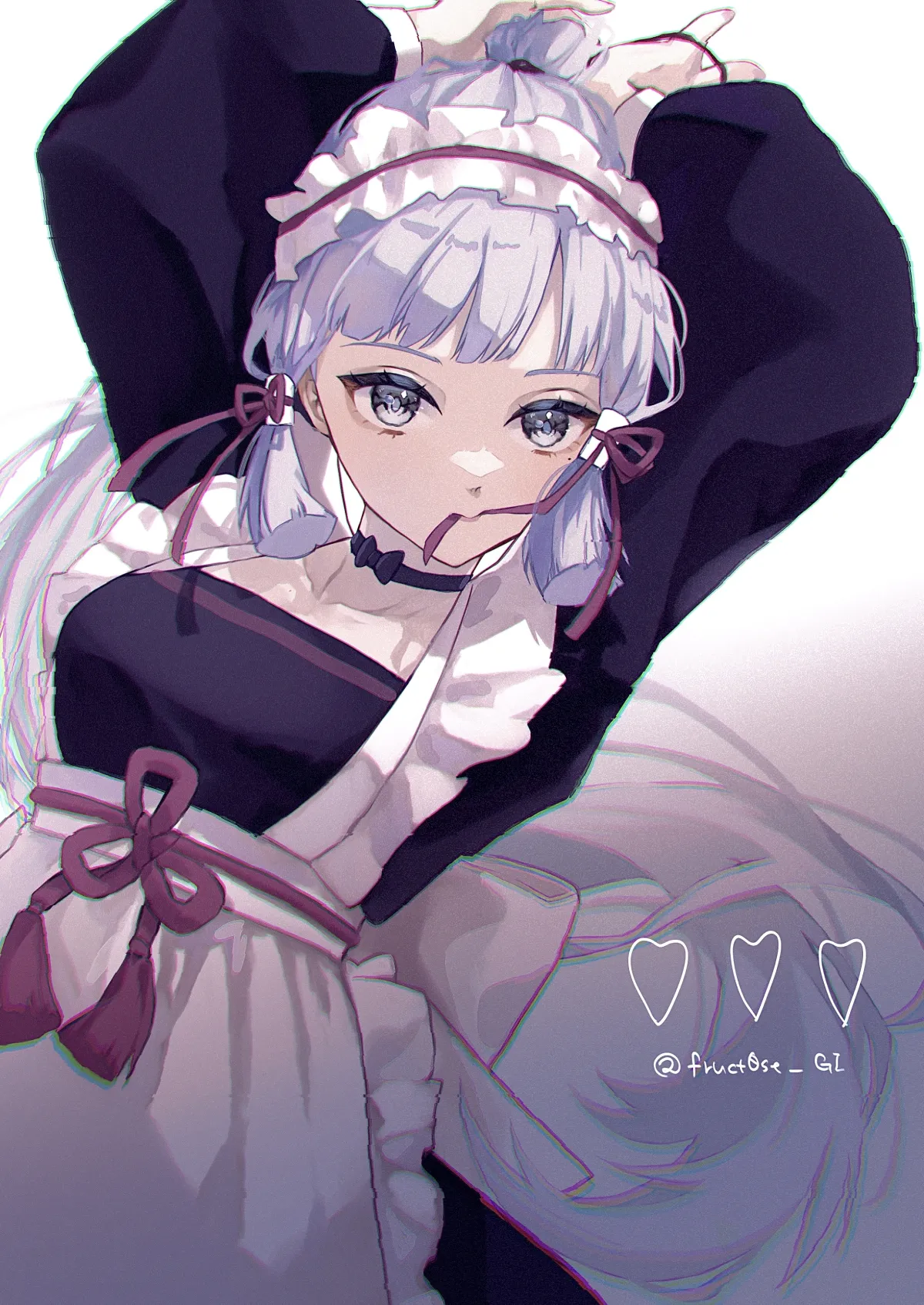 Kamisato Ayaka Maid Outfit - Genshin Impact Wallpaper by fruct0se fa #552
