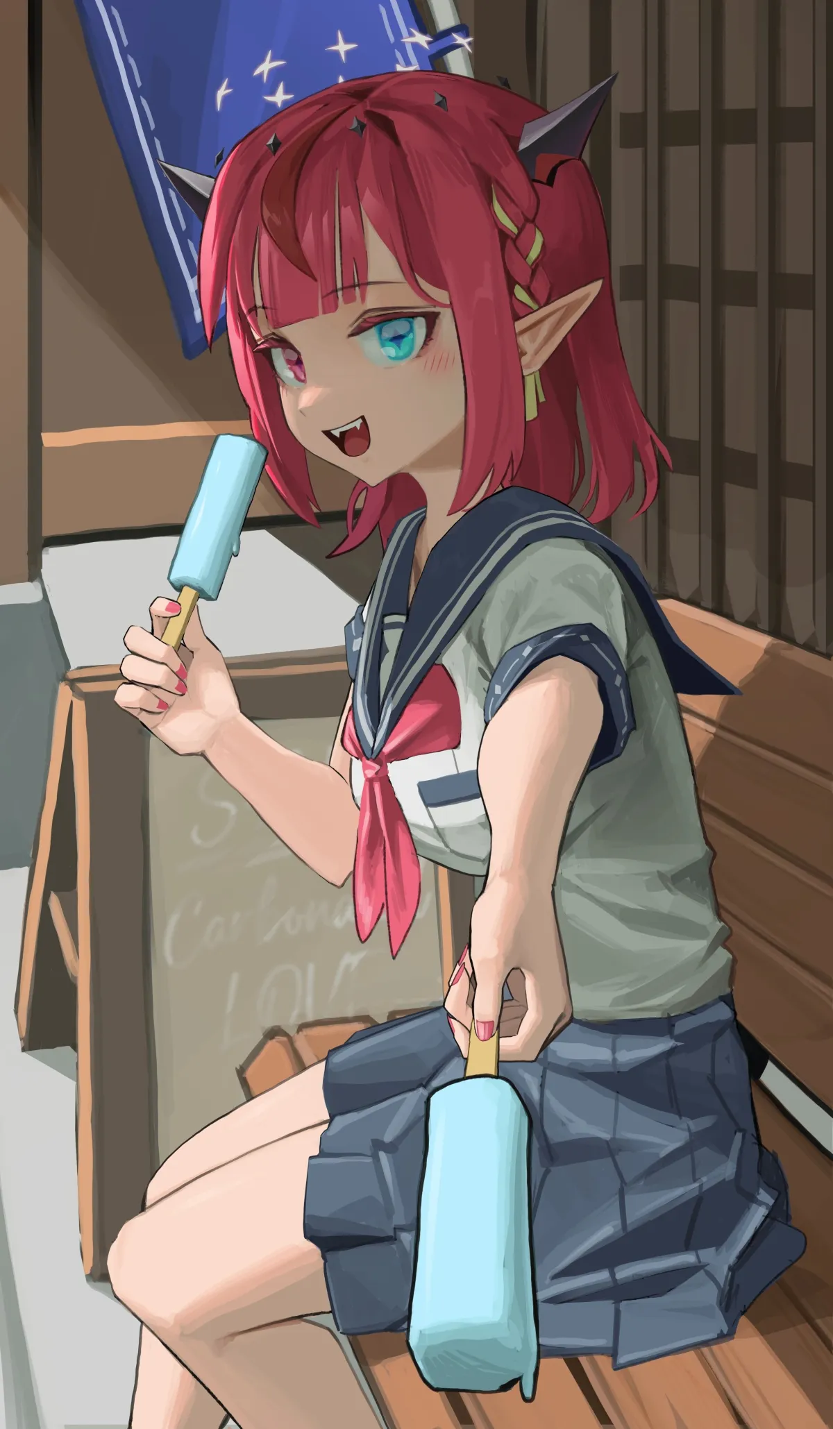 IRyS Hololive Wallpaper School Uniform Fanart by hanho #696