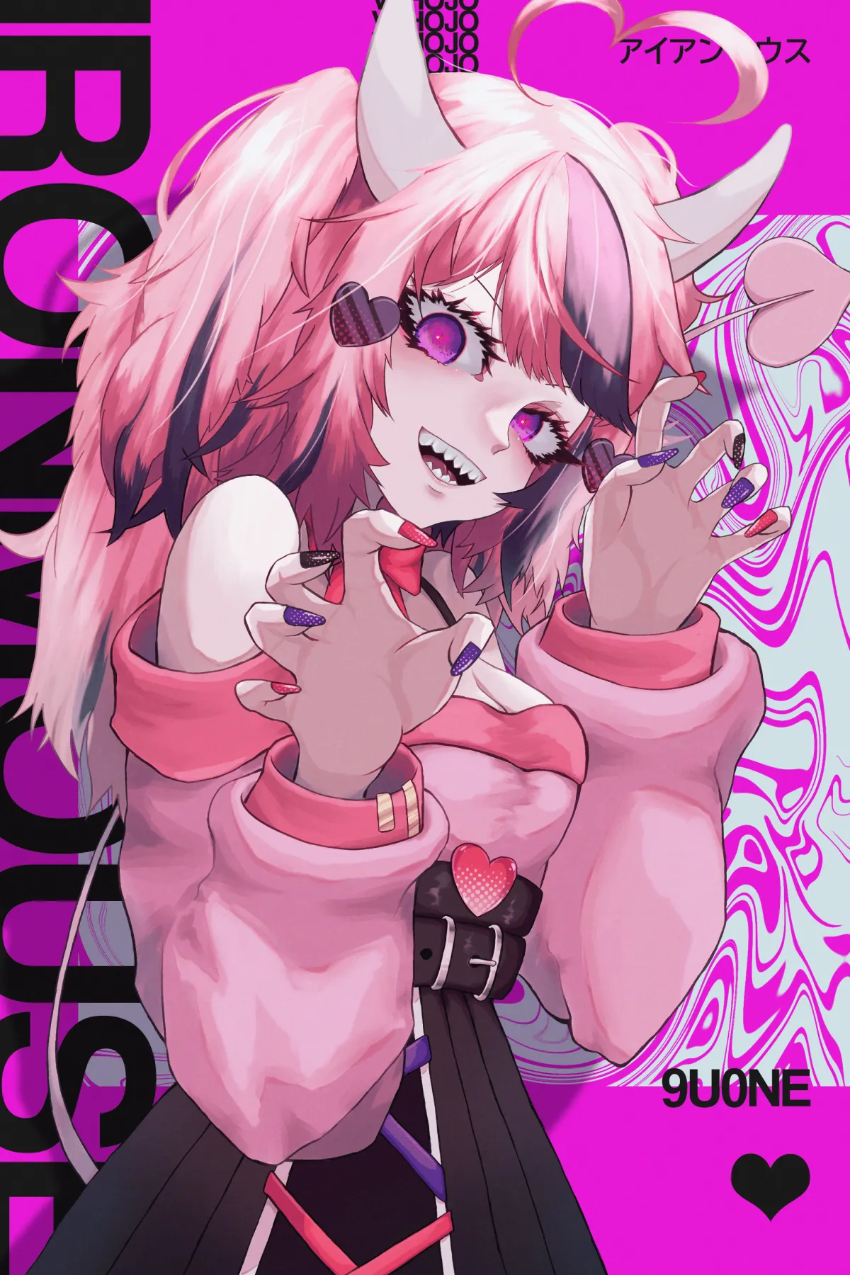 Ironmouse VShojo Fanart Wallpaper: Smiling Demon Girl by quone9u0ne #776