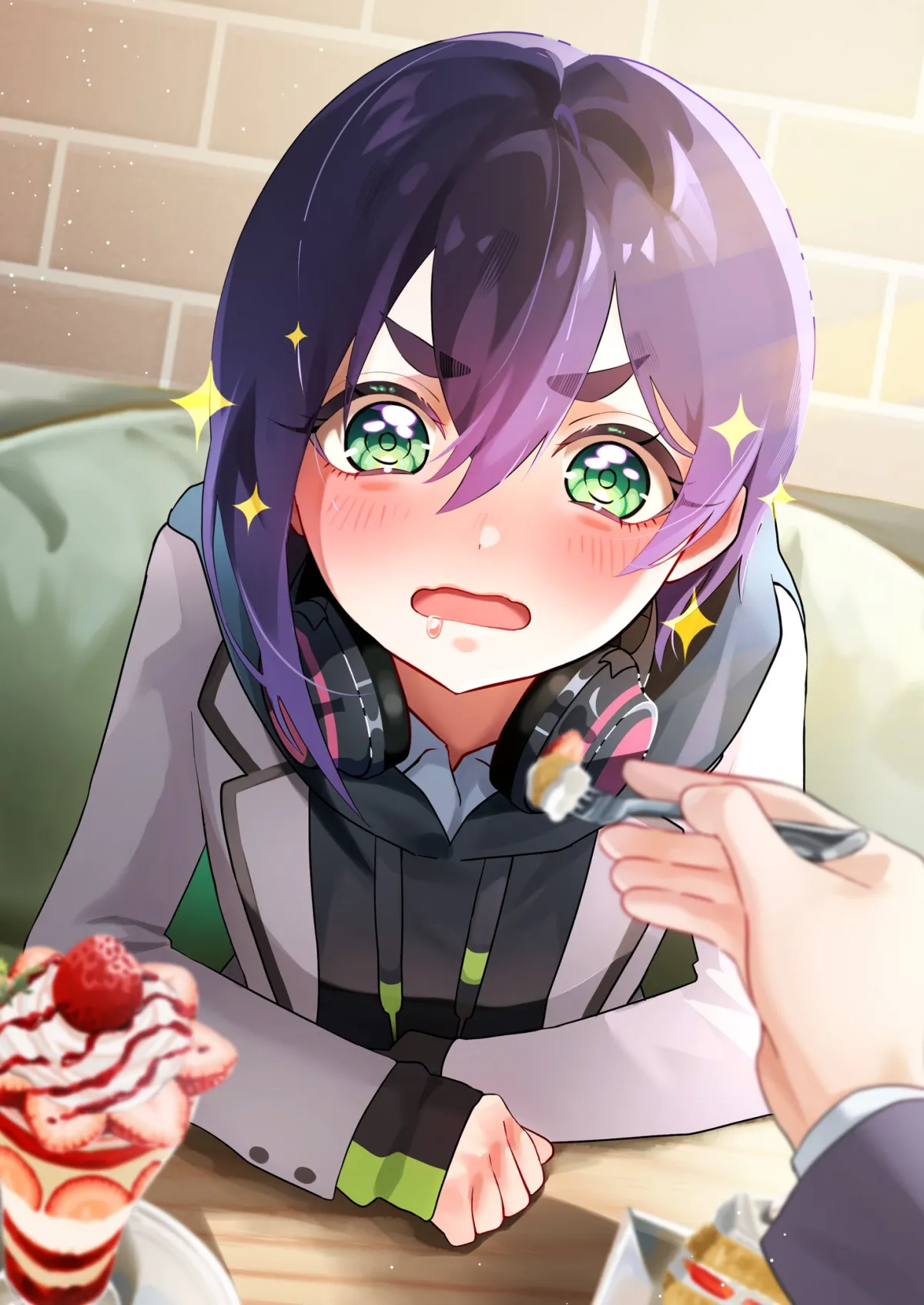 Haraga Kurumi's Sweet Treat: Wallpaper Fanart by perapera o2 #779
