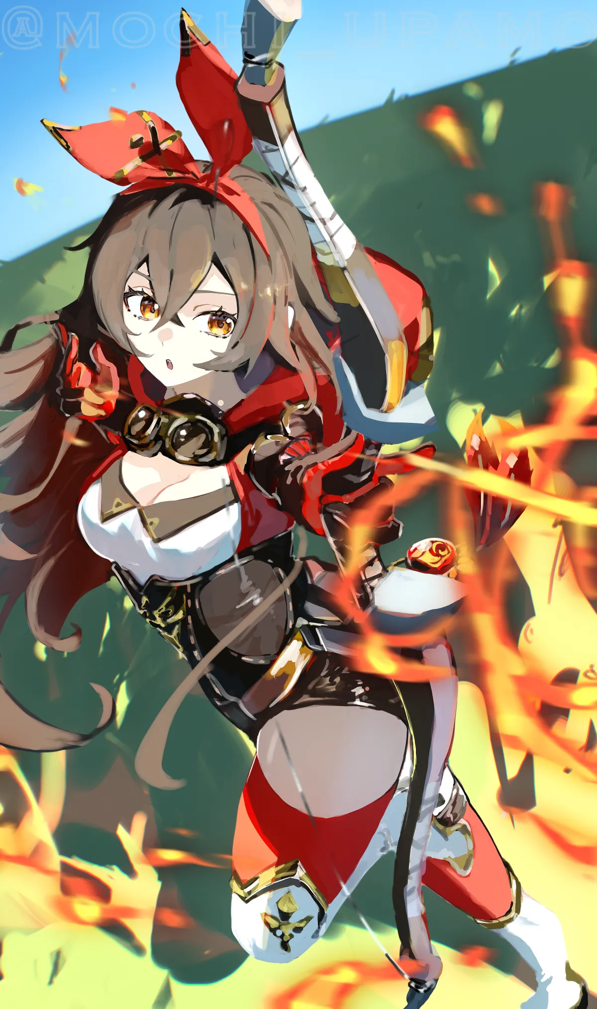 Amber Genshin Impact Best Outrider Wallpaper by mochi upamo #781