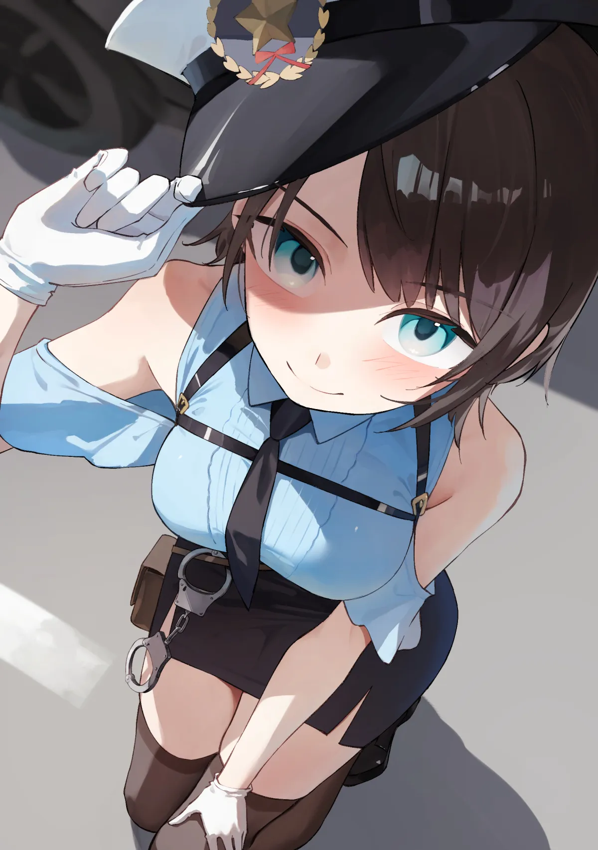 Hololive's Oozora Subaru as a Cute Police Officer - Art by 200f (nifu) Wallpaper #906