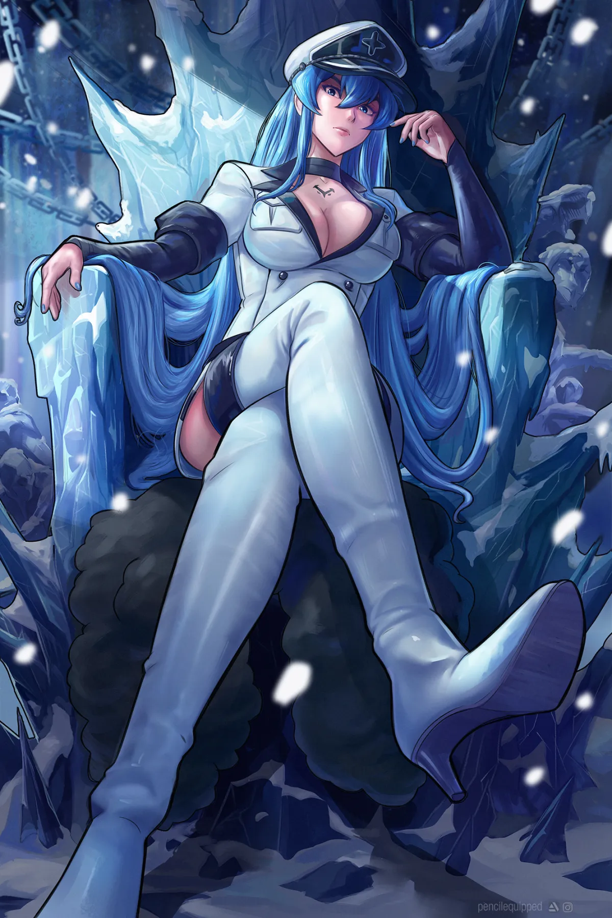 Esdeath Fanart: Ice Queen Wallpaper from Akame ga Kill! (pencilequipped) #916