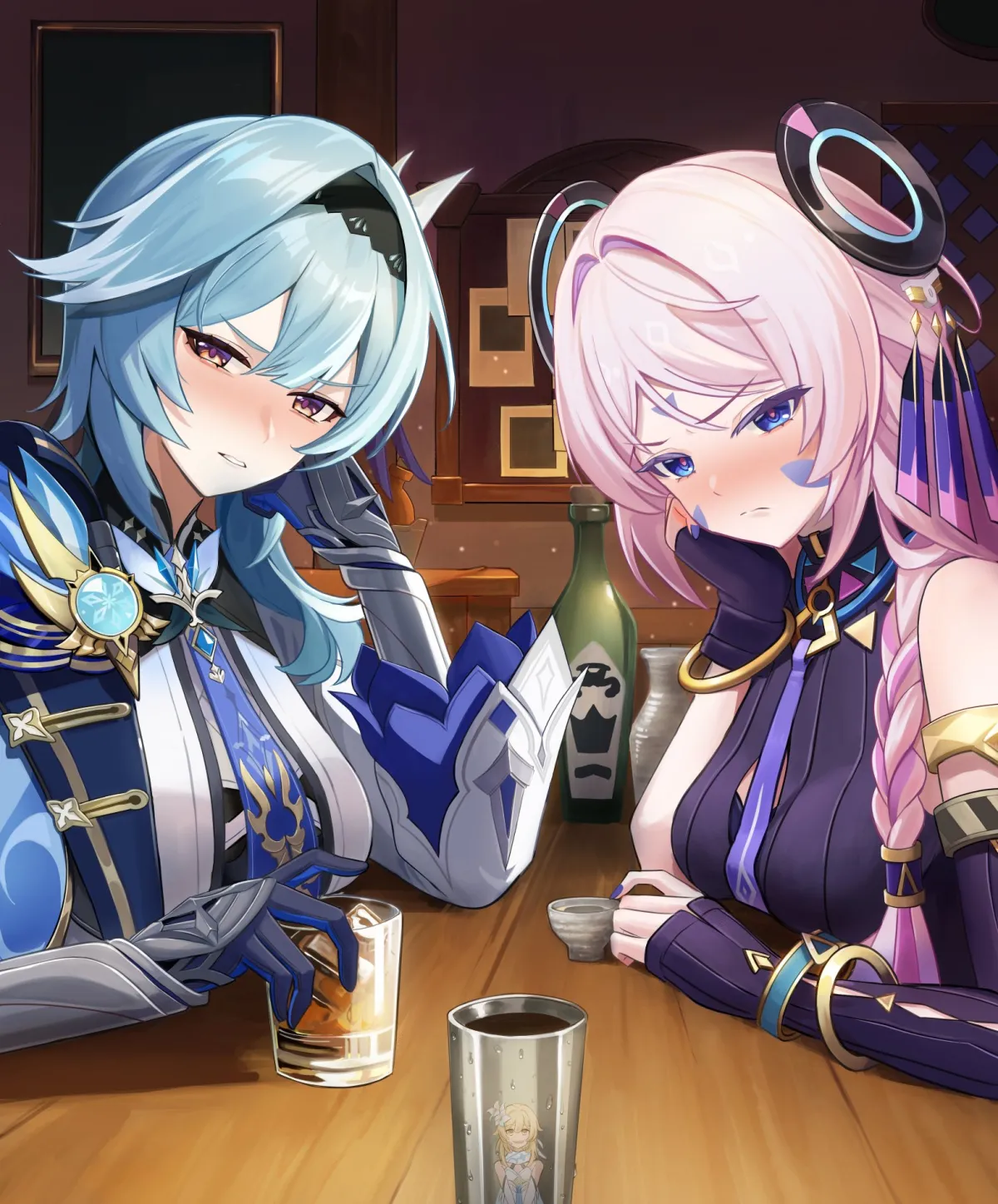 Eula & Citlali Drunk Wallpaper: Genshin Impact Fanart by manji illust #935