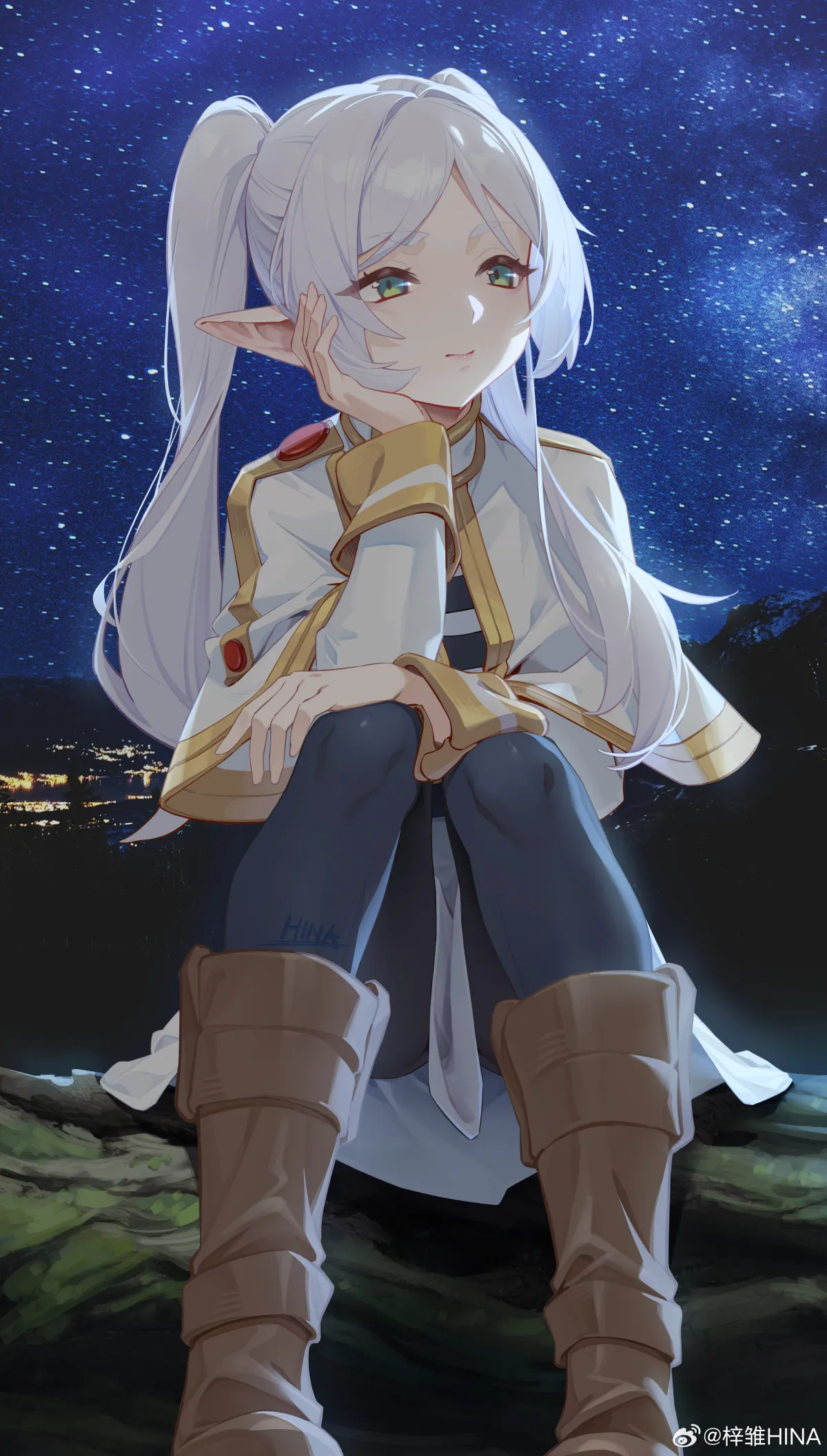 Frieren Under the Stars - Fanart by Azusa Hina #943