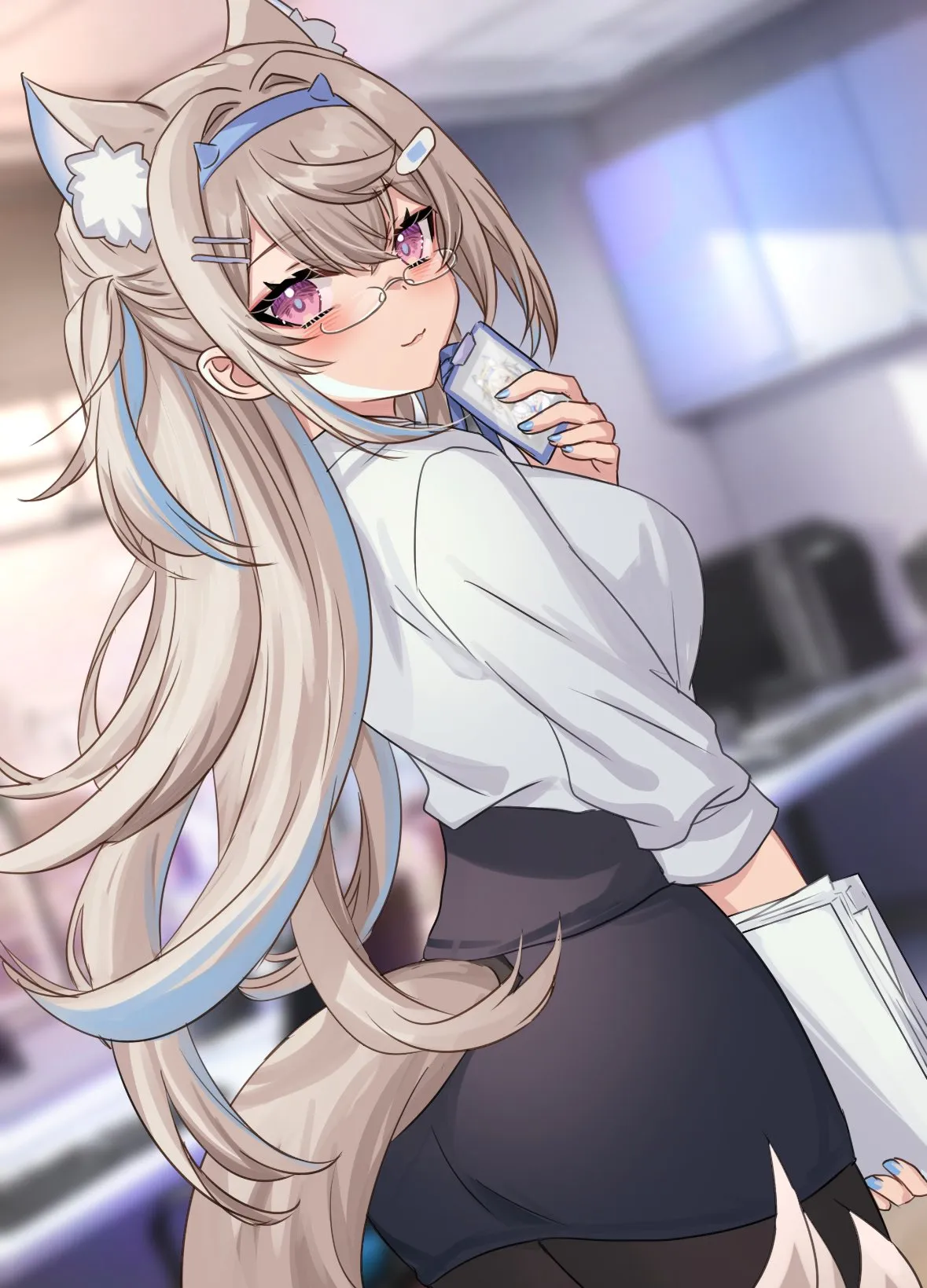Fuwawa Abyssgard Office Look! Hololive Wallpaper by ten-chan (eternal s) #965