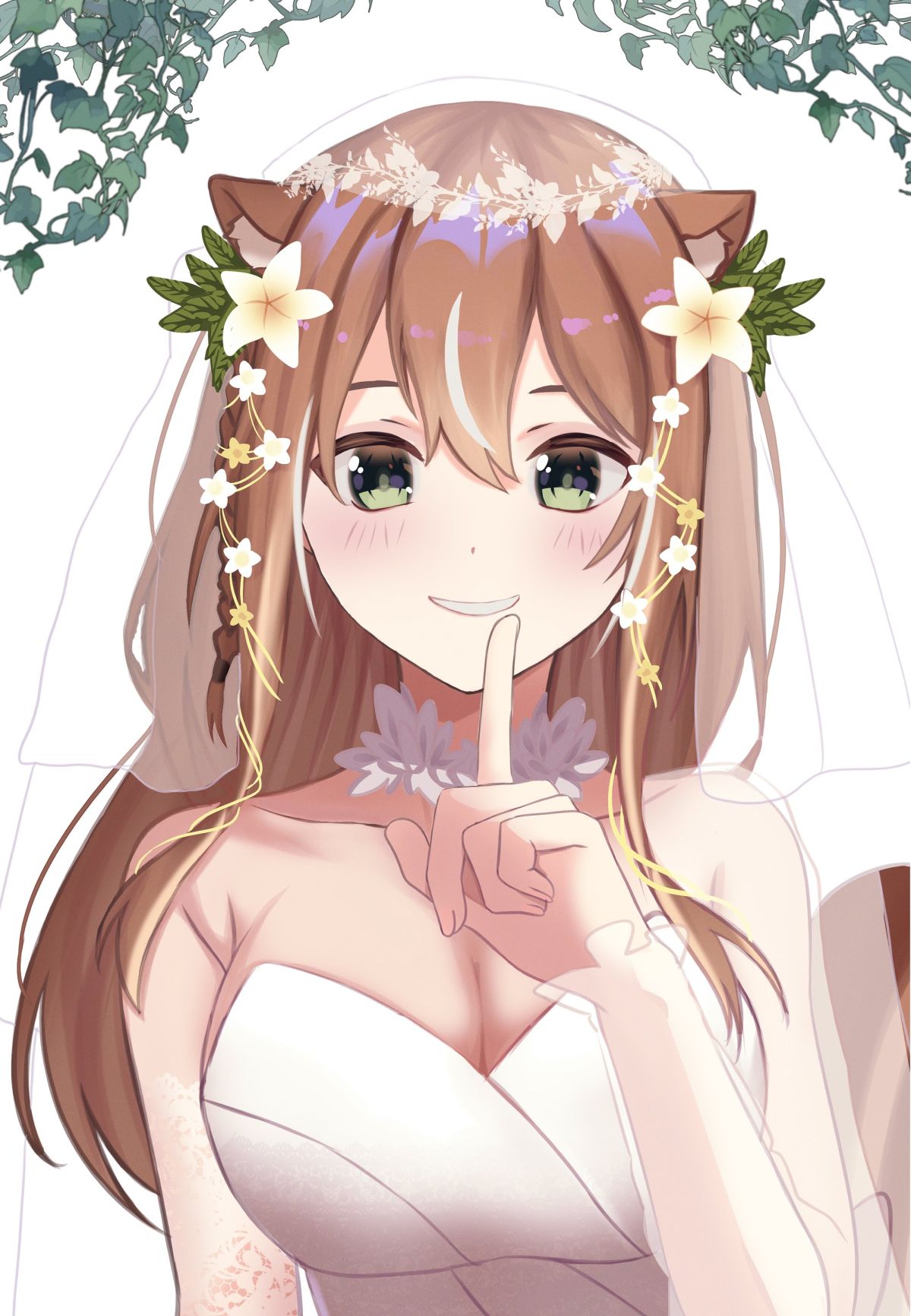 Ayunda Risu Dreamy Bridal Wallpaper Art Hololive Fanart by Farid #1162