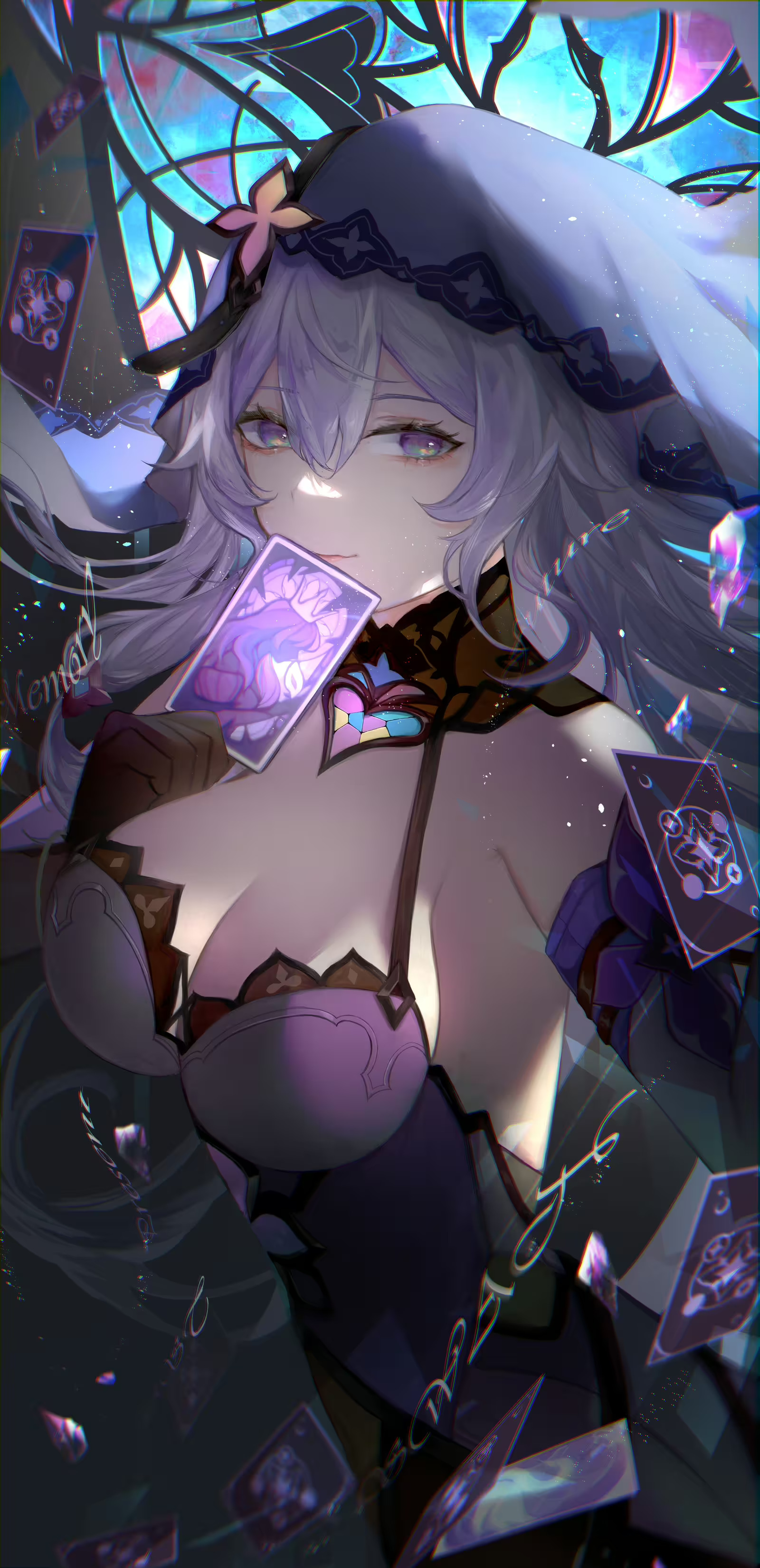 Black Swan Honkai Star Rail Wallpaper: Purple Dress, Big Breasts