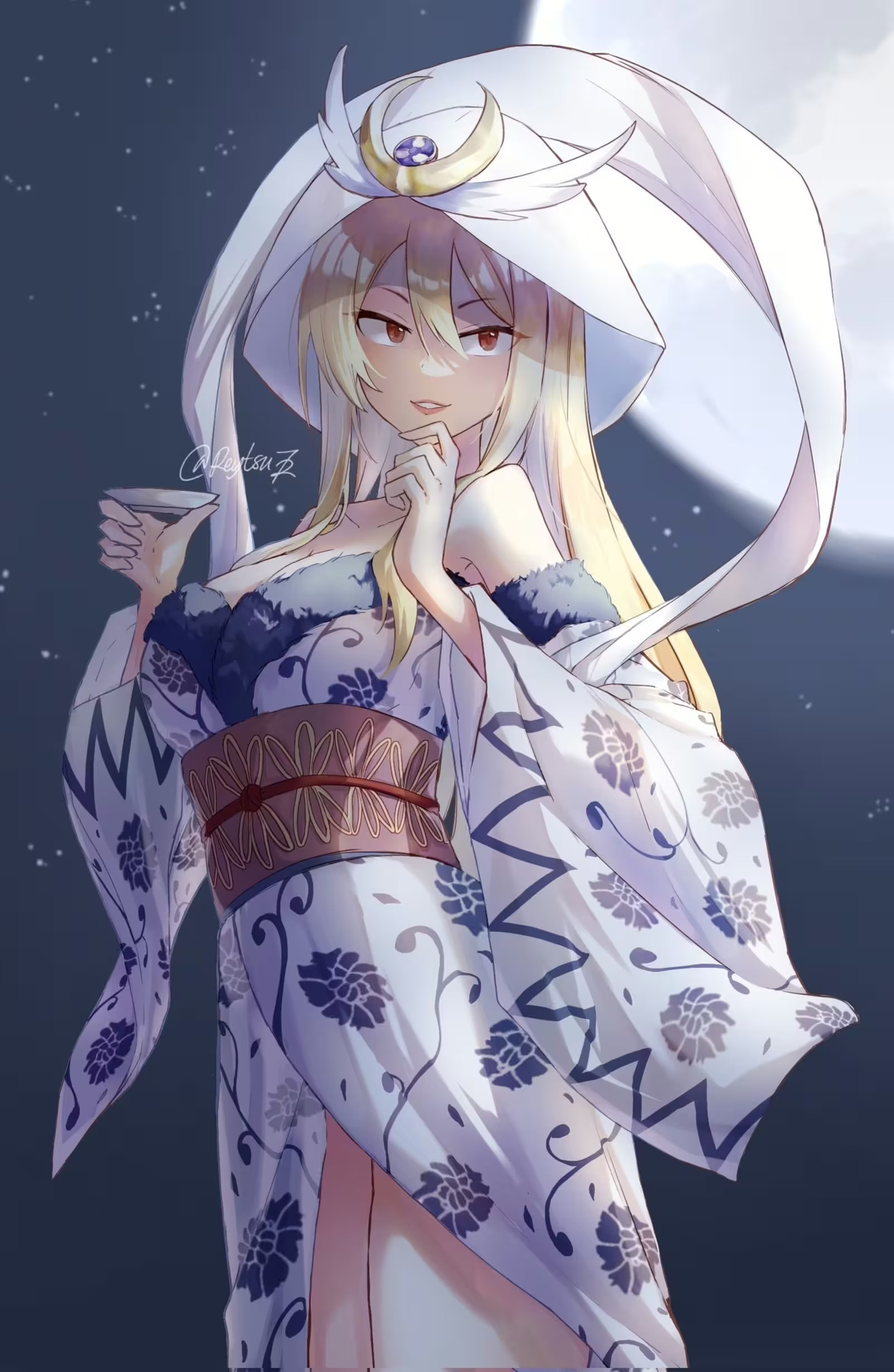 Selene Fairy Tail Kimono Wallpaper by Reytsu