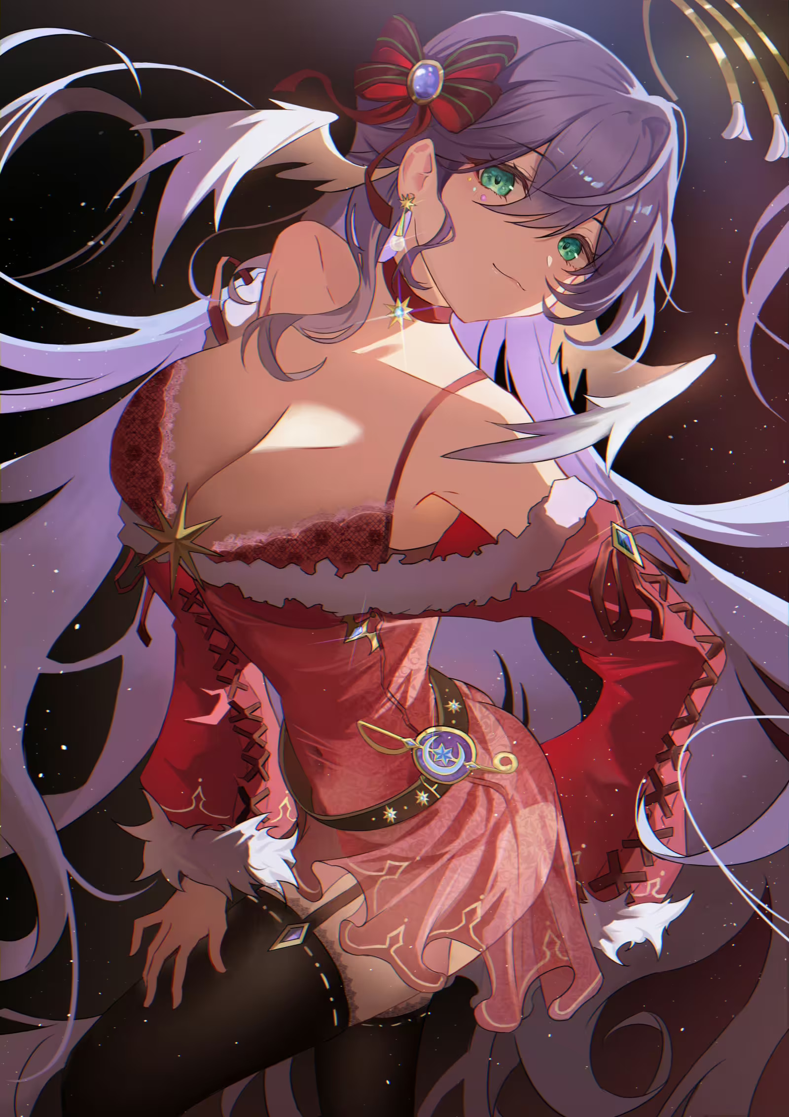 Honkai Star Rail Robin Christmas Wallpaper by Goboogie