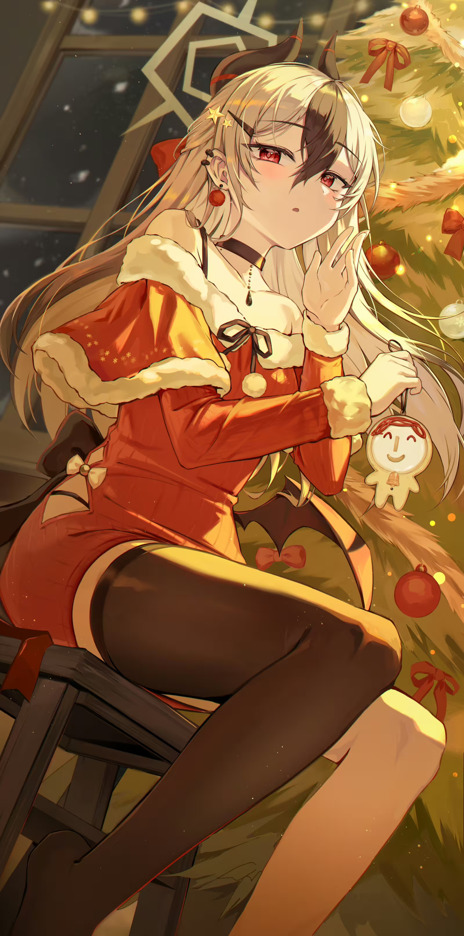 Onikata Kayoko Christmas Wallpaper by luzzi (milllim)