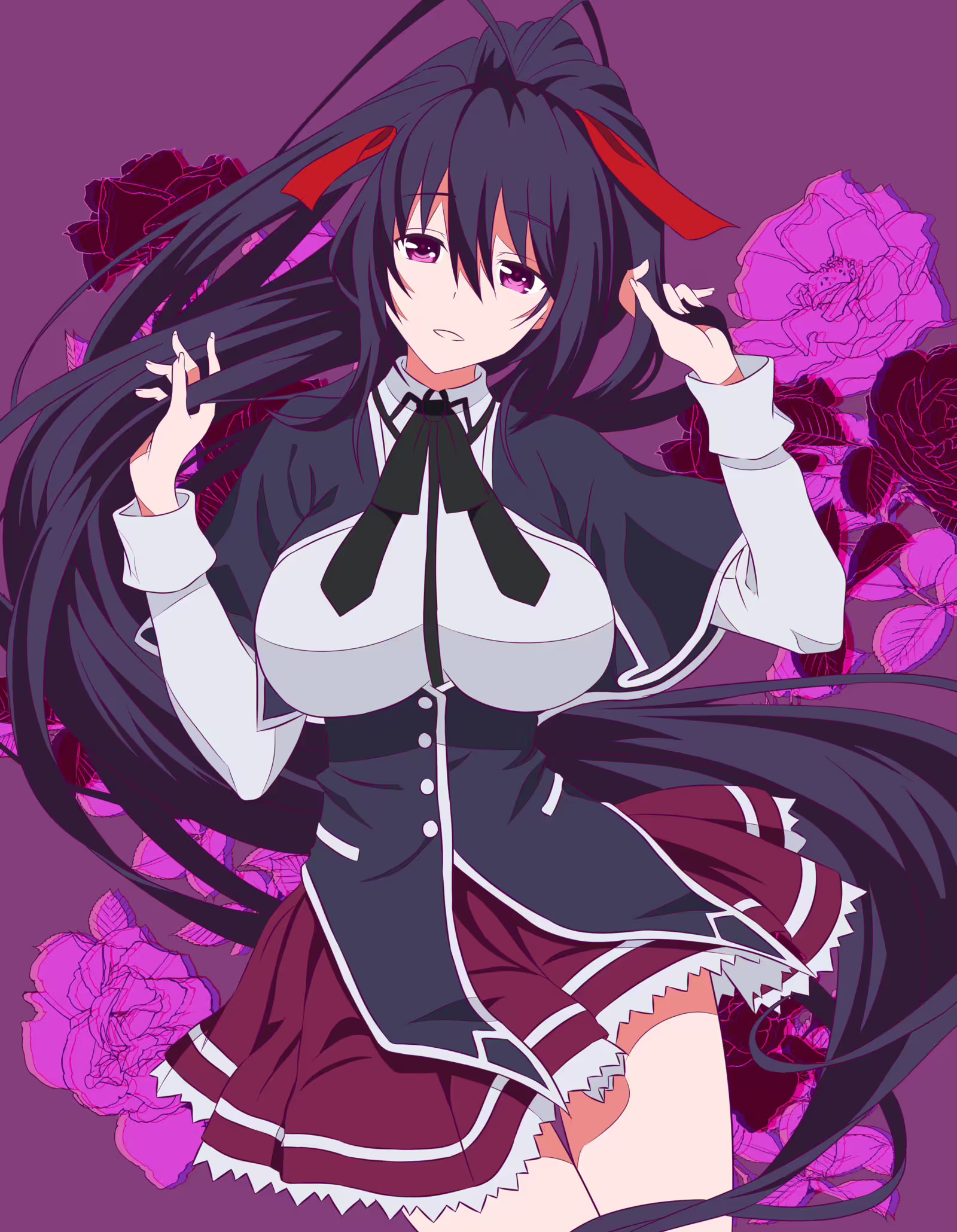 Himejima Akeno Wallpaper: High School DxD Fanart by pawowe