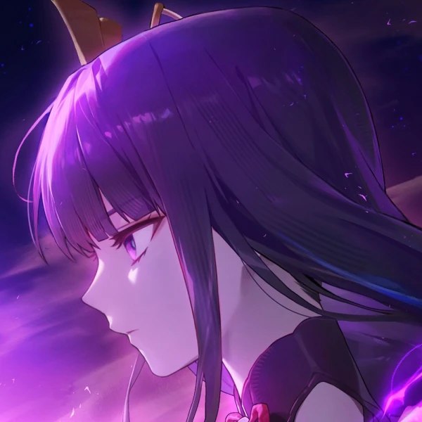 Purple Hair waifu aesthetic tag