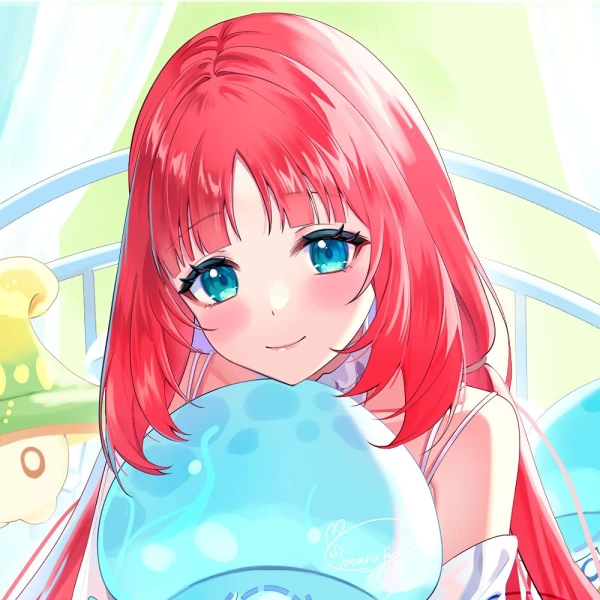 Red Hair waifu aesthetic tag