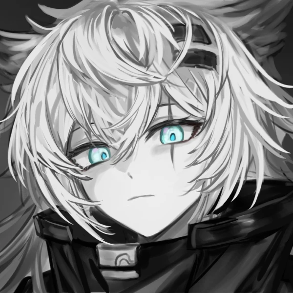 Monochrome waifu aesthetic tag