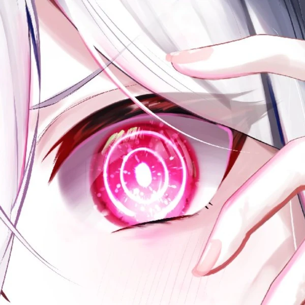 Pink Eyes waifu aesthetic tag