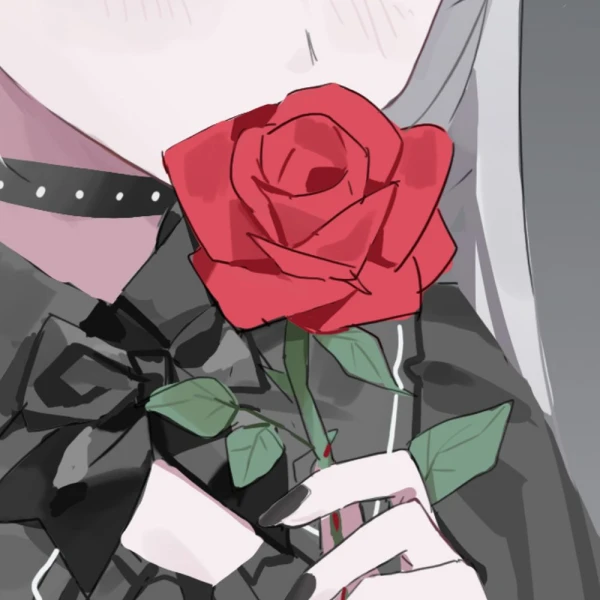 Red Flower waifu aesthetic tag