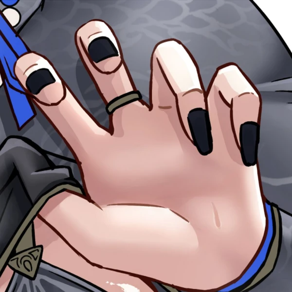 Black Nails waifu aesthetic tag
