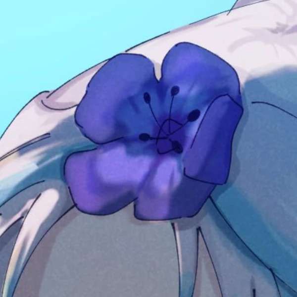 Blue Flower waifu aesthetic tag