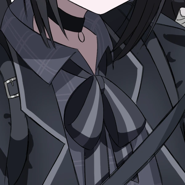 Black Ribbon waifu aesthetic tag