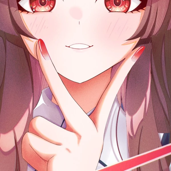 Red Nails waifu aesthetic tag