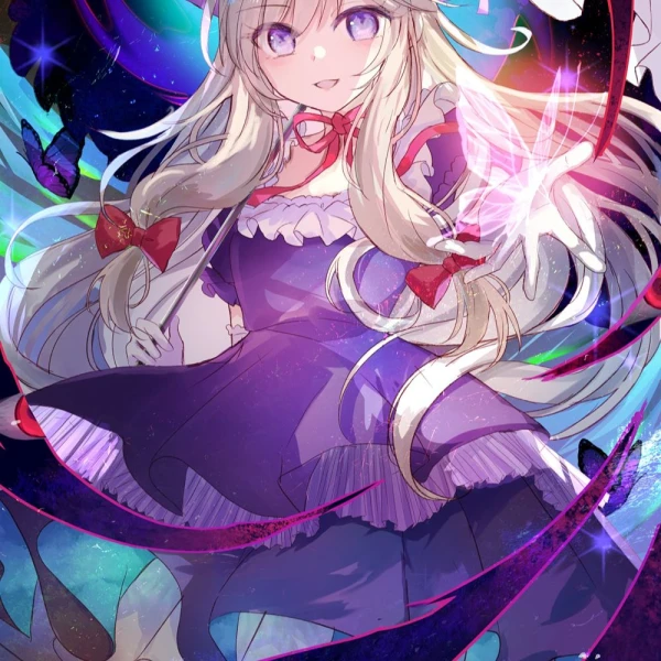 Purple Dress waifu aesthetic tag