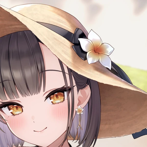 Hat Flower waifu aesthetic tag