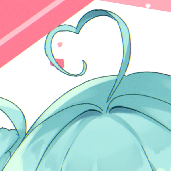 Heart Ahoge waifu aesthetic tag