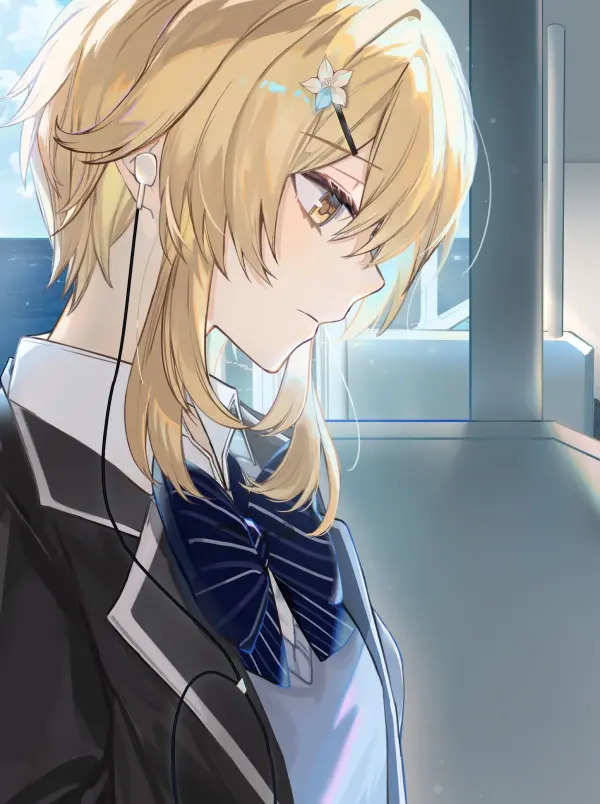 Lumine Genshin Impact Wallpaper Female Short Hair with Long Locks by sp0i0ppp #94