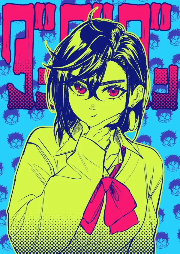 Ayase Momo Dandadan Female, Black Hair, Red Eyes, Choker #115
