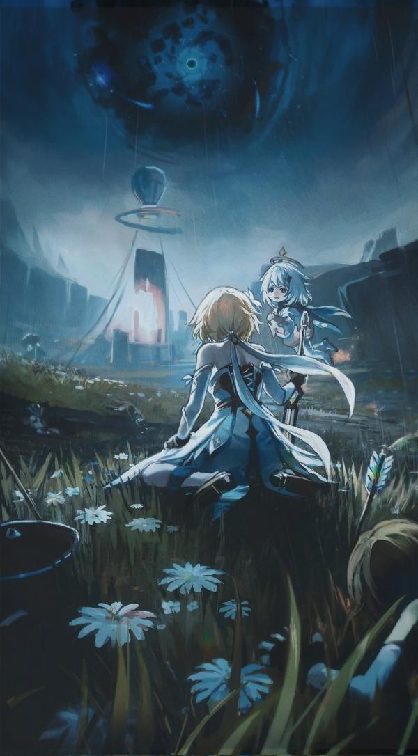 Lumine & Paimon Genshin Impact Wallpaper by Thijikoy #370