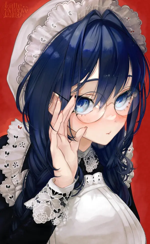 Ouro Kronii Maid Outfit Hololive - Fanart by lattemeowcatto #734