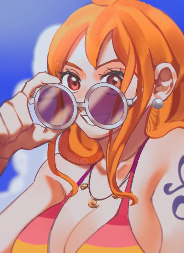 Nami's Summer Breeze One Piece Wallpaper Fanart by pandar op #823