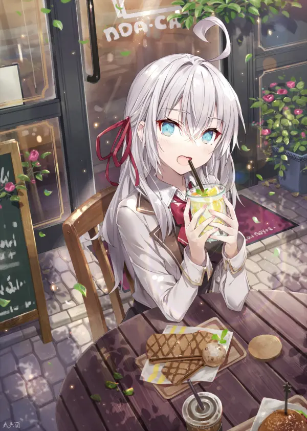 Alisa Kujou Wallpaper Cute Cafe Time by Gabiran (Alya-san Next Door) #835