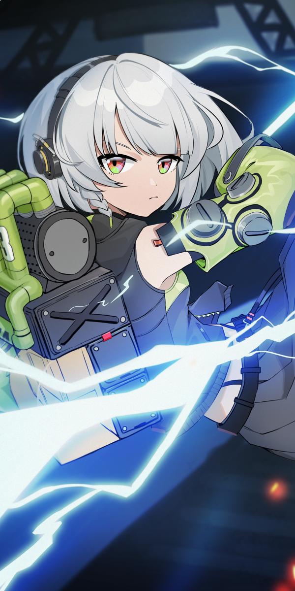 Anby Demara ZZZ Wallpaper: "Electrifying Gaze" Fanart by laska #839