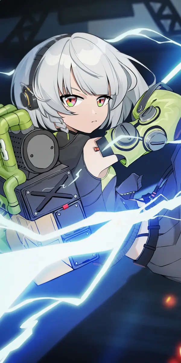 Anby Demara ZZZ Wallpaper: "Electrifying Gaze" Fanart by laska #839