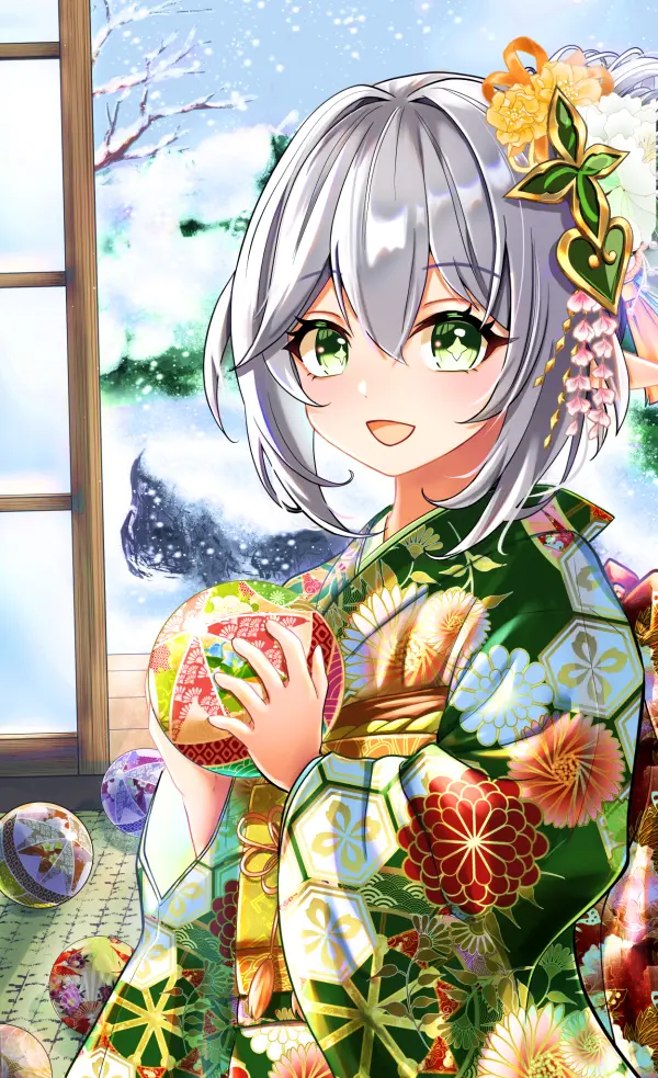 Nahida Kimono Wallpaper: Genshin Impact Fanart by han (riyonosyumi) #902