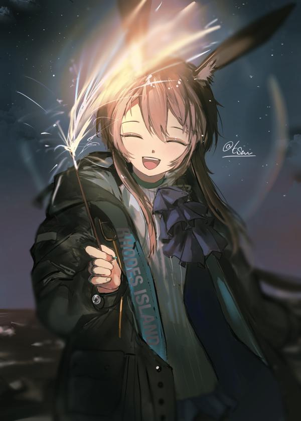 Amiya Arknights: Sparkler Fun! Wallpaper by a6 9s rinlin Fanart #903
