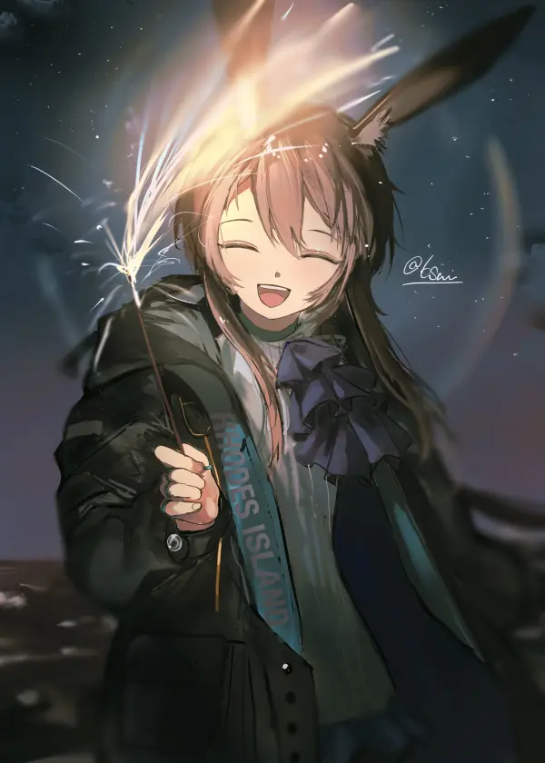 Amiya Arknights: Sparkler Fun! Wallpaper by a6 9s rinlin Fanart #903