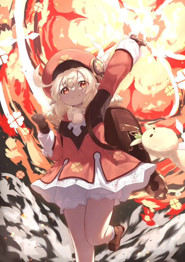 Klee Fanart Wallpaper: Spark Knight Ready for Action (Genshin Impact) by reuri #1002