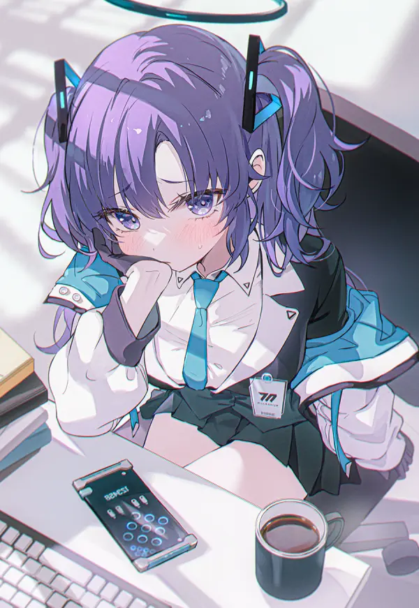 Hayase Yuuka Blue Archive Wallpaper - Tokkyu's Office Hour Vibes #1058