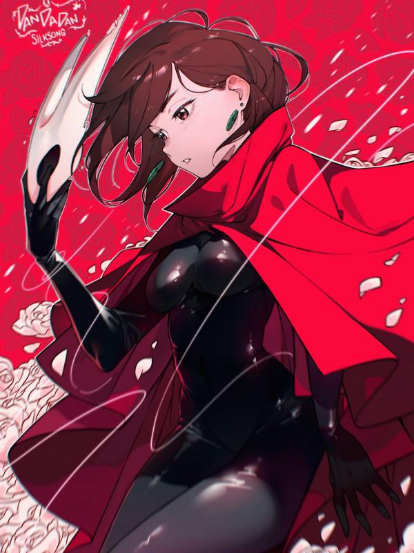 Ayase Momo Dandadan Masked Rose Wallpaper by cesar art456 #1061