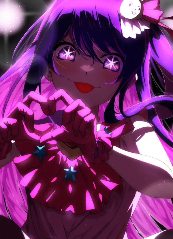 Starlit Idol Heartbeat Ai Hoshino Oshi no Ko Wallpaper Fanart by takotobuta #1076
