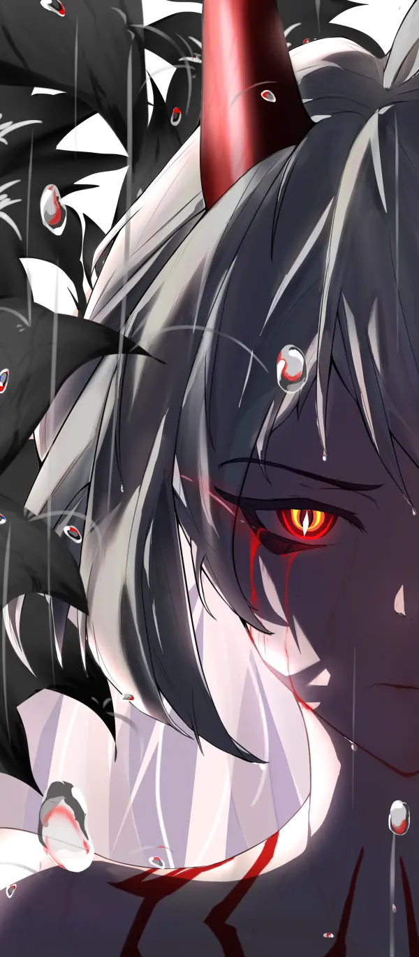 Acheron Bloody Tears Wallpaper - White Hair Red Eyes Honkai Star Rail by Alyome #1090