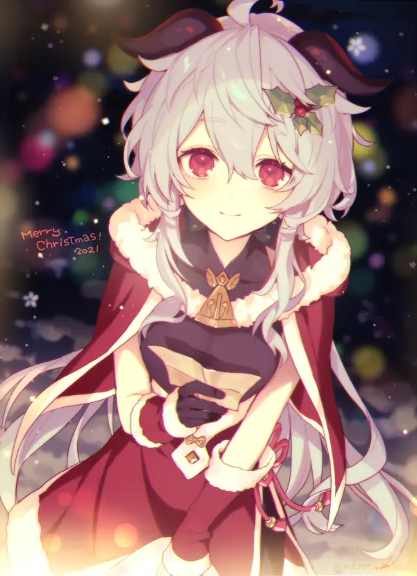 Ganyu Christmas Fantasy Ecchi Fanart Wallpaper 4K | Genshin Impact by memeno #1105