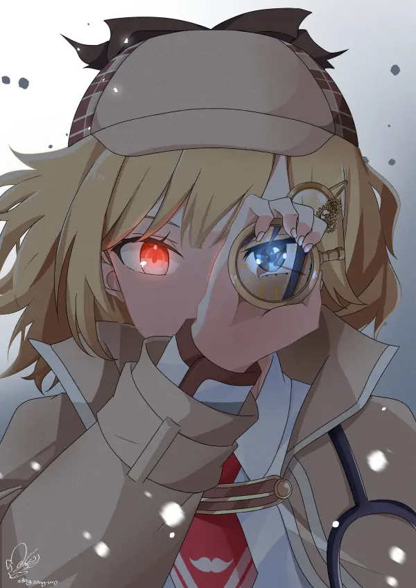 Intense Gaze Watson Amelia HoloEN 4K Wallpaper by zikryzero #1123
