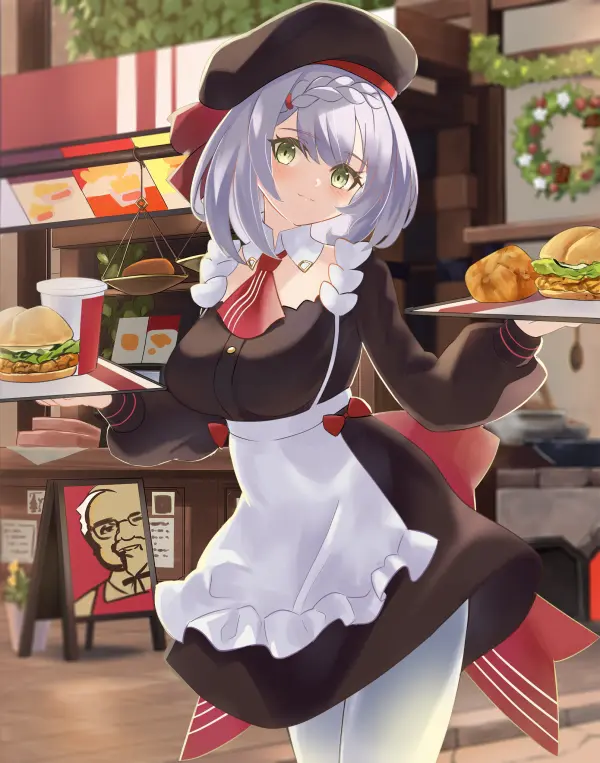 Service with a Smile Noelle Genshin Impact KFC HD Wallpaper #1140